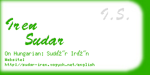 iren sudar business card